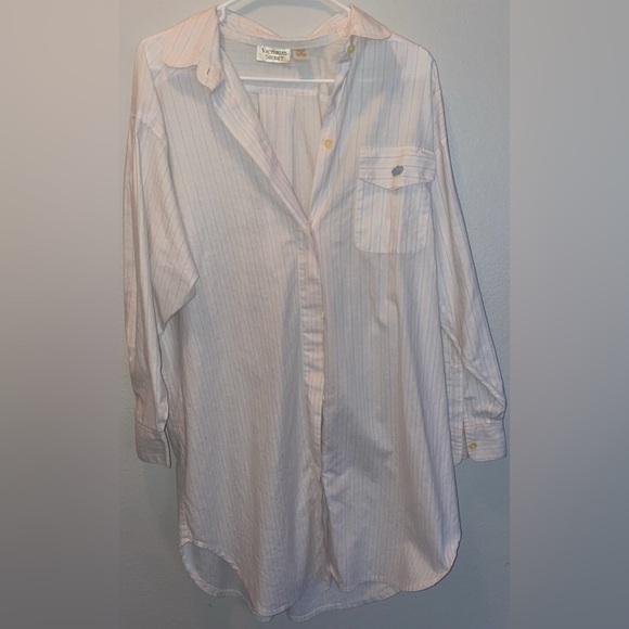 Victoria's Secret Other - Victoria's Secret Light Blue Striped Shirt